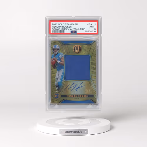 2023 Panini Gold Standard Rookie Jersey Autographs Jumbo #RAJ11 Hendon Hooker (PSA 9 MINT)