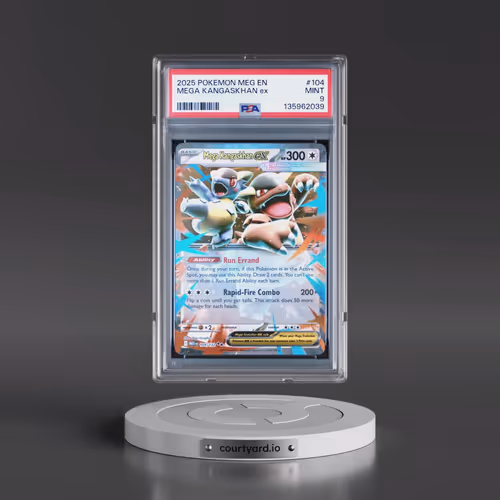 2025 Pokémon Meg EN-Mega Evolution #104 Mega Kangaskhan EX - Holo (PSA 9 MINT)