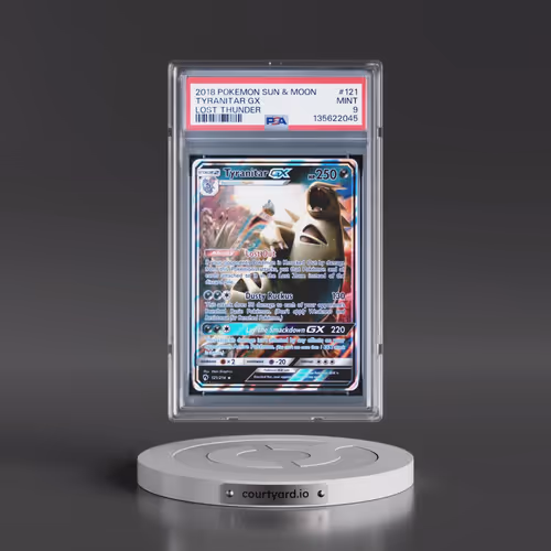 2018 Pokémon Sun & Moon Lost Thunder #121 Tyranitar GX - Holo (PSA 9 MINT)