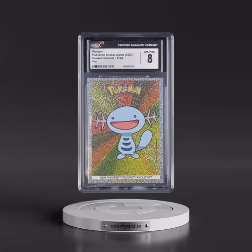 1999 Pokémon Sticker Cards (Dunkin' Boomer) - English #194 Wooper - Foil (CGC 8 NM-MT)