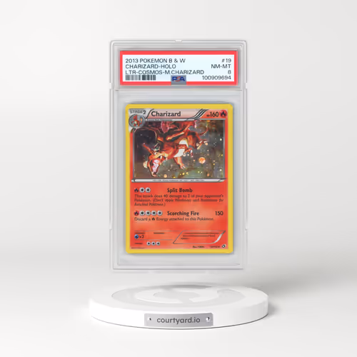 2013 Pokémon Black & White Legendary Treasures #19 Charizard - Holo Cosmos-Mega Charizard (PSA 8 NM-MT)