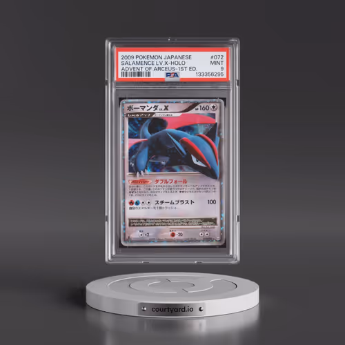 2009 Pokémon Advent of Arceus #072 Salamence LV.X - 1st Edition Holo (PSA 9 MINT)