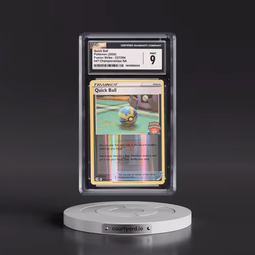 2019 Fusion Strike #237/264 Quick Ball - Rev. Holo Int'l Champ. North America (CGC 9 MINT)