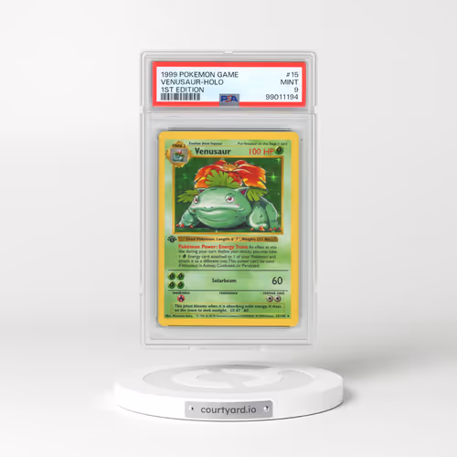1999 Pokémon Game #15 Venusaur - 1st Edition Holo (PSA 9 MINT)