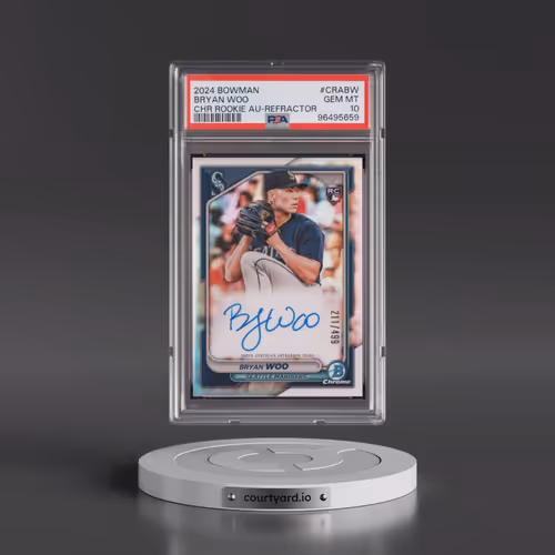 2024 Bowman Chrome Rookie Autographs #CRABW Bryan Woo - Refractor (PSA 10 GEM MINT)