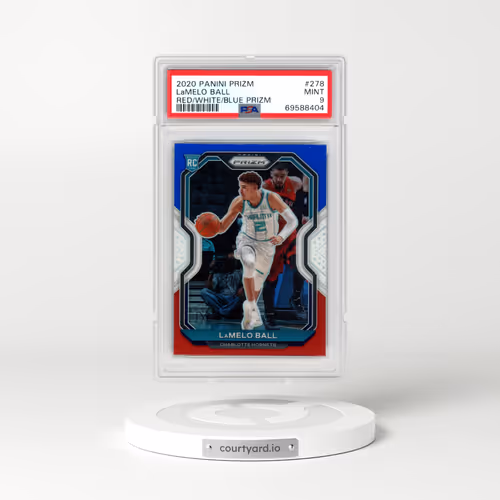 2020 Panini Prizm #278 LaMelo Ball - Red/White/Blue Prizm (PSA 9 MINT)