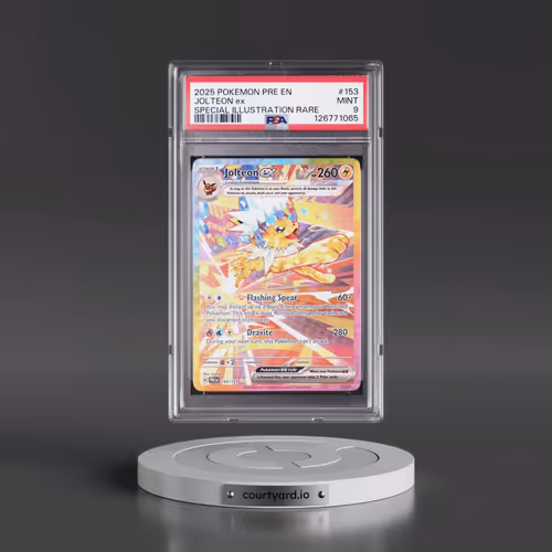 2025 Pokémon Pre EN-Prismatic Evolutions #153 Jolteon EX - Holo Special Illustration Rare (PSA 9 MIN