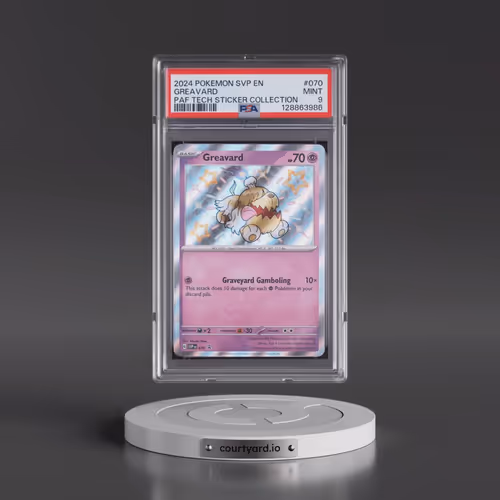 2024 Pokémon Svp EN-SV Black Star Promo #070 Greavard - Paldean Fates Tech Sticker Collection (PSA 9