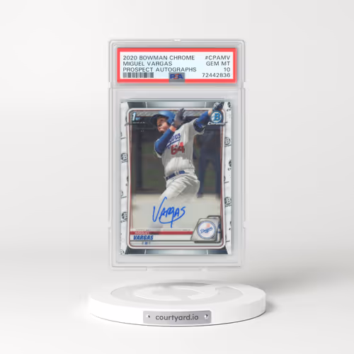 2020 Bowman Chrome Prospect Autographs #CPAMV Miguel Vargas (PSA 10 GEM MINT)