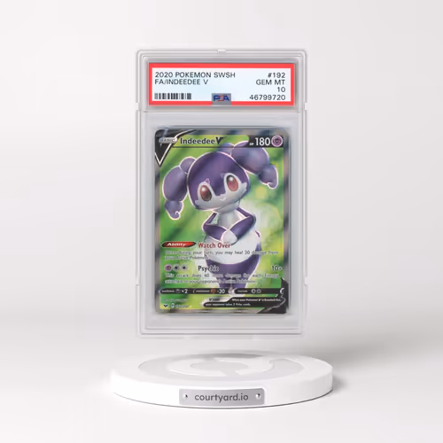2020 Pokémon Sword & Shield #192 Indeedee V - Holo Full Art (PSA 10 GEM MINT)