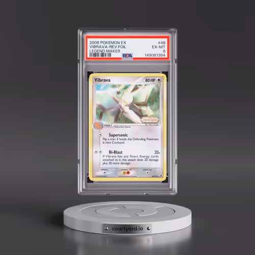 2006 Pokémon EX Legend Maker #46 Vibrava - Reverse Foil (PSA 6 EX-MT)