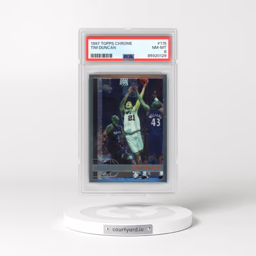 1997 Topps Chrome #115 Tim Duncan (PSA 8 NM-MT)