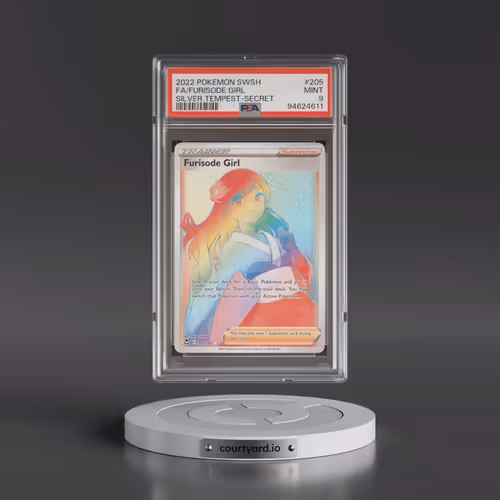 2022 Pokémon Sword & Shield Silver Tempest #205 Furisode Girl - Full Art Secret (PSA 9 MINT)