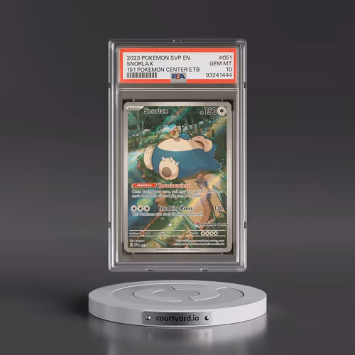 2023 Pokémon Svp EN-SV Black Star Promo #051 Snorlax - 151 Pokemon Center Elite Trainer Box (PSA 10