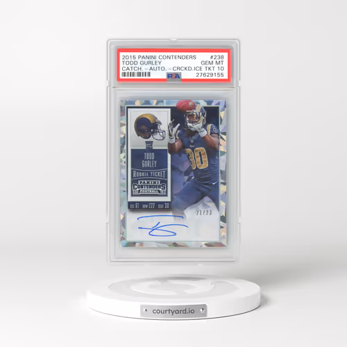 2015 Panini Contenders #238 Todd Gurley - Autograph-Cracked Ice (PSA 10 GEM MINT)