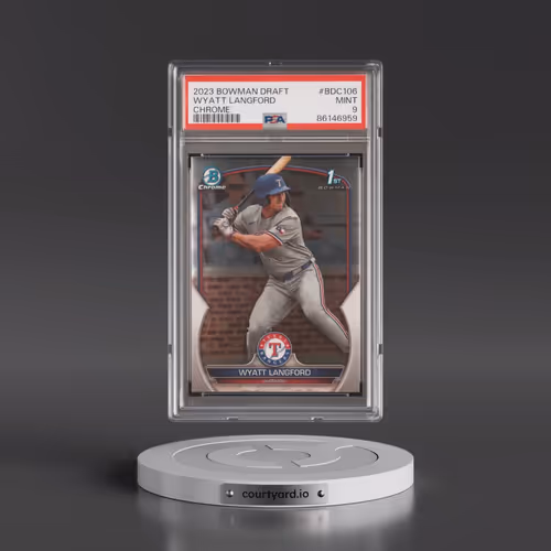 2023 Bowman Draft #BDC106 Wyatt Langford - Chrome (PSA 9 MINT)