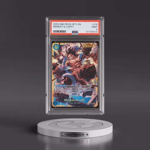 2025 One Piece OP11-A Fist of Divine Speed #118 Monkey D. Luffy (PSA 9 MINT)