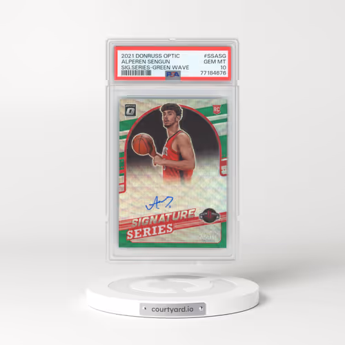 2021 Panini Donruss Optic Signature Series #SSASG Alperen Sengun - Green Wave (PSA 10 GEM MINT)