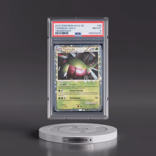 2010 Pokémon Heartgold & Soulsilver Triumphant #98 Yanmega - Holo (PSA 8 NM-MT)