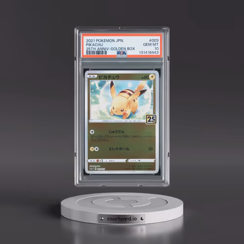 2021 Pokémon Asia 25th Anniversary Promo #003 Pikachu - Golden Box (PSA 10 GEM MINT)