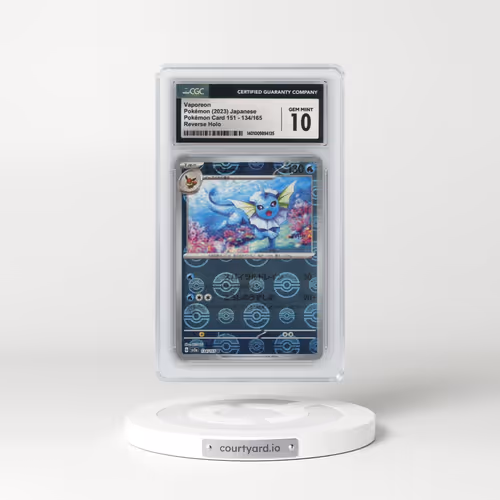 2023 Pokémon Card 151 #134/165 Vaporeon - Reverse Holo Poke Ball (CGC 10 GEM MINT)