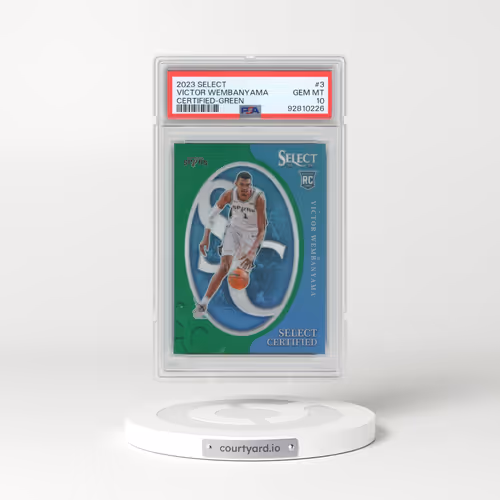 2023 Panini Select Select Certified #3 Victor Wembanyama - Green Prizm (PSA 10 GEM MINT)