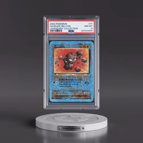 2002 Pokémon Legendary Collection #77 Geodude - Reverse Foil (PSA 8 NM-MT)