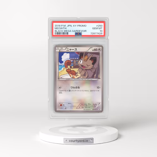 2016 Pokémon XY Promo #250 Meowth - Black Mega Gardevoir (PSA 10 GEM MINT)