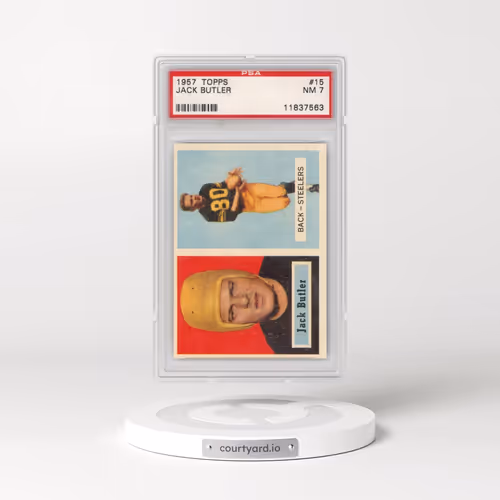 1957 Topps #15 Jack Butler RC (PSA 7 NM)