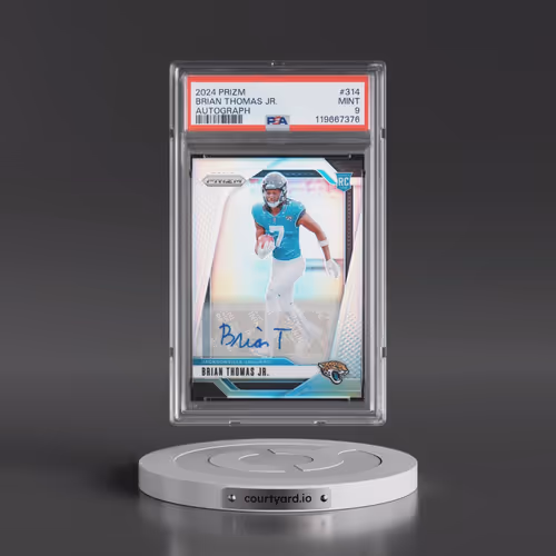 2024 Panini Prizm #314 Brian Thomas Jr. - Autograph (PSA 9 MINT)