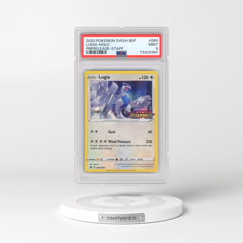 2020 Pokémon Swsh Black Star Promo #069 Lugia - Holo Prerelease-Staff (PSA 9 MINT)
