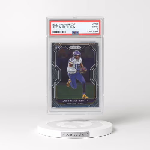 2020 Panini Prizm #398 Justin Jefferson (PSA 9 MINT)