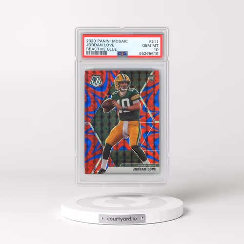 2020 Panini Mosaic #211 Jordan Love - Reactive Blue (PSA 10 GEM MINT)