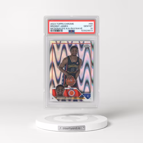 2023 Topps Chrome Mcdonald's All-American #68 Bronny James - Raywave (PSA 10 GEM MINT)
