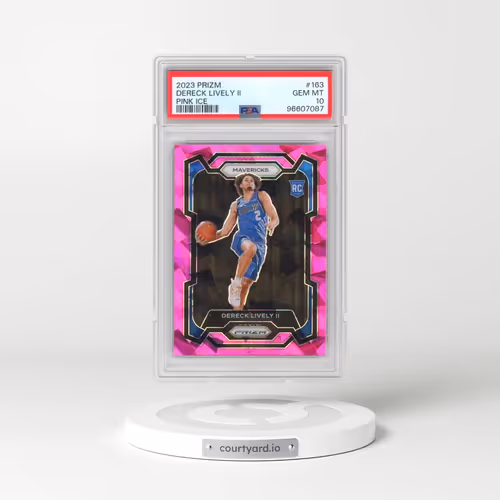 2023 Panini Prizm #163 Dereck Lively II - Pink Ice (PSA 10 GEM MINT)