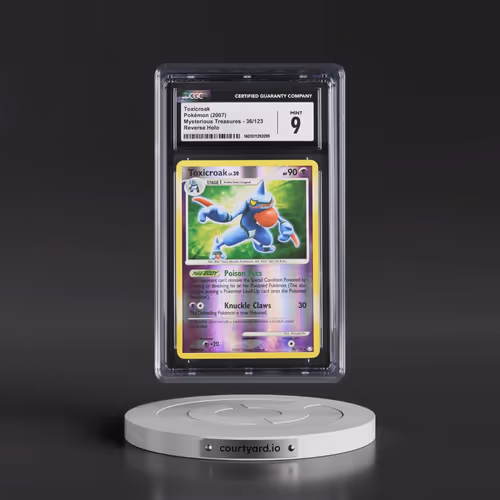2007 Mysterious Treasures #36/123 Toxicroak - Reverse Holo (CGC 9 MINT)