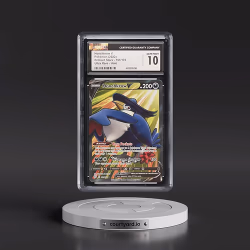 2022 Brilliant Stars #161/172 Honchkrow V - Ultra Rare Holo (CGC 10 GEM MINT)
