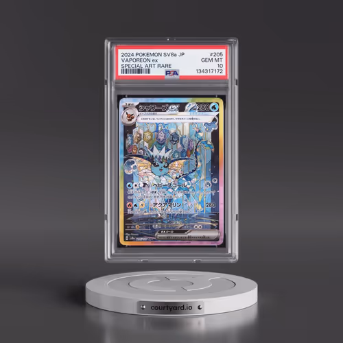 2024 Pokémon Sv8a-Terastal Fest EX #205 Vaporeon EX - Holo Special Art Rare (PSA 10 GEM MINT)