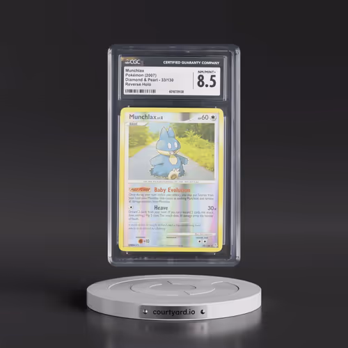 2007 Diamond & Pearl #33/130 Munchlax - Reverse Holo (CGC 8.5 NM-MT+)