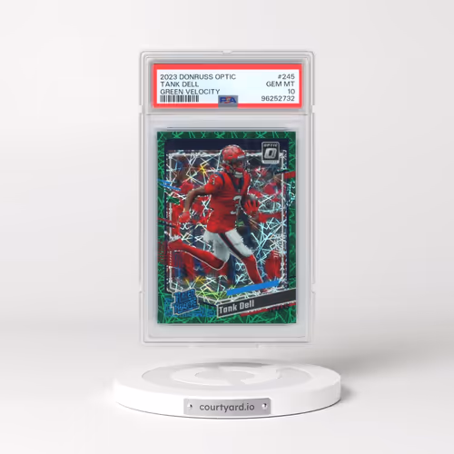 2023 Panini Donruss Optic #245 Tank Dell - Green Velocity (PSA 10 GEM MINT)