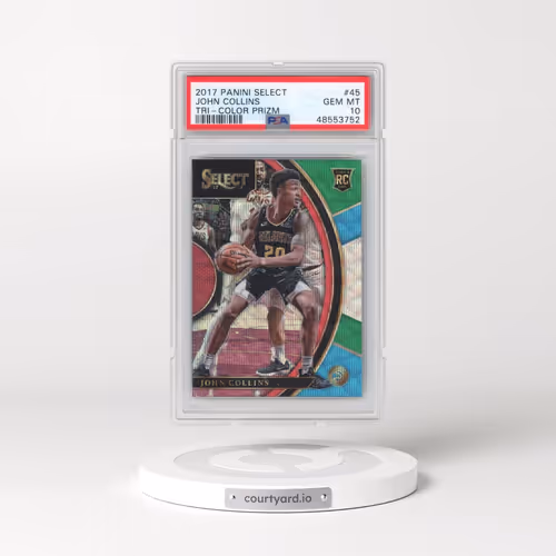 2017 Panini Select #45 John Collins - Tri-Color Prizm (PSA 10 GEM MINT)