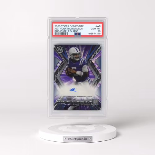 2023 Topps Composite Resurgence Rookie Signatures #AR Anthony Richardson - Purple Surge (PSA 10 GEM MINT)