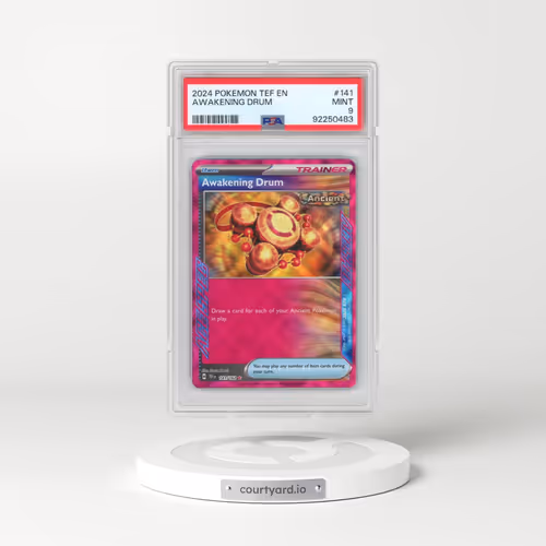 2024 Pokémon Tef EN-Temporal Forces #141 Awakening Drum (PSA 9 MINT)
