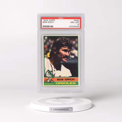 1976 Topps #335 Bob Grich (PSA 8 NM-MT)