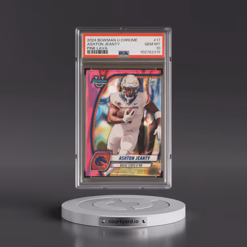 2024 Bowman University Chrome #17 Ashton Jeanty - Pink Lava (PSA 10 GEM MINT)