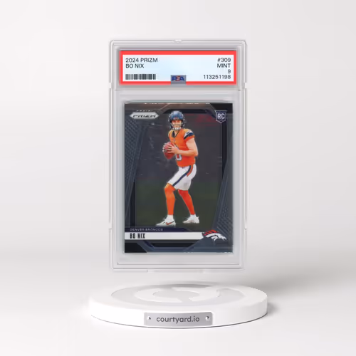 2024 Panini Prizm #309 Bo Nix (PSA 9 MINT)