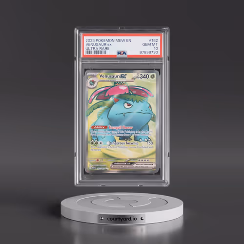 2023 Pokémon Mew EN-151 #182 Venusaur EX - Holo Ultra Rare (PSA 10 GEM MINT)