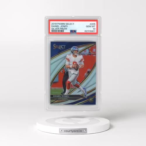 2019 Panini Select #205 Daniel Jones - Silver Prizm (PSA 10 GEM MINT)