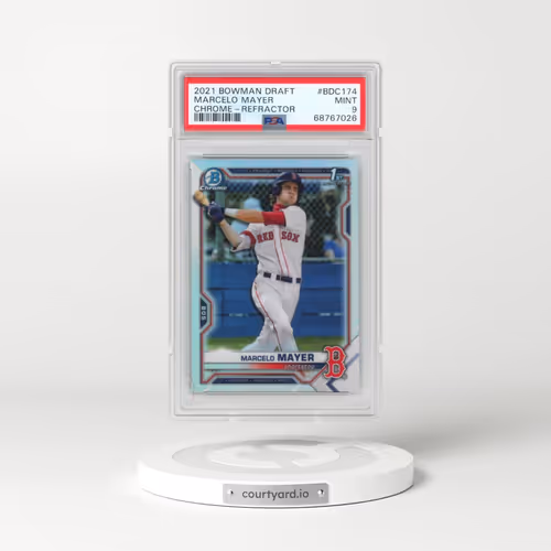 2021 Bowman Draft #BDC174 Marcelo Mayer - Chrome-Refractor (PSA 9 MINT)