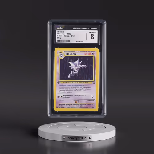 1999 Fossil #6/62 Haunter - 1st Edition Holo (CGC 8 NM-MT)
